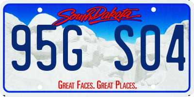 SD license plate 95GS04