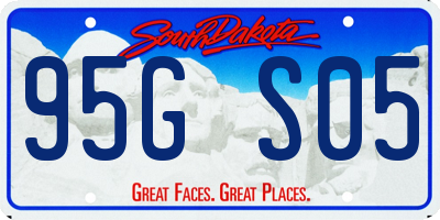 SD license plate 95GS05