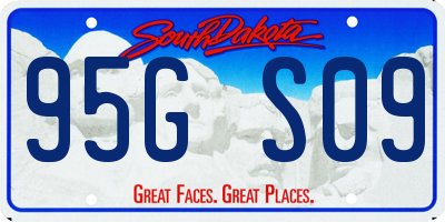 SD license plate 95GS09