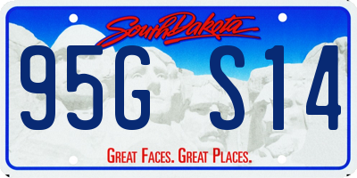 SD license plate 95GS14