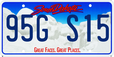 SD license plate 95GS15