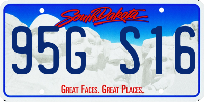 SD license plate 95GS16