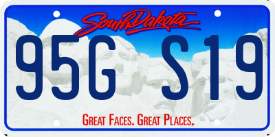 SD license plate 95GS19
