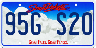 SD license plate 95GS20