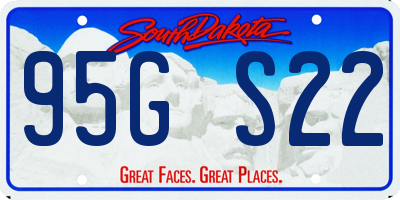 SD license plate 95GS22