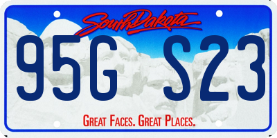 SD license plate 95GS23