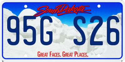 SD license plate 95GS26