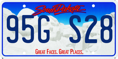 SD license plate 95GS28
