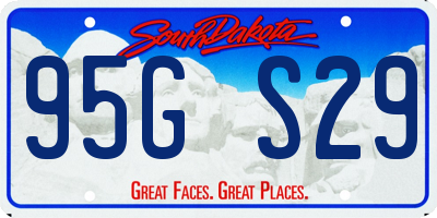 SD license plate 95GS29