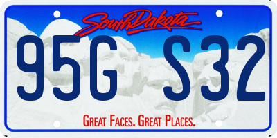 SD license plate 95GS32