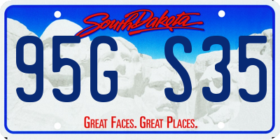 SD license plate 95GS35