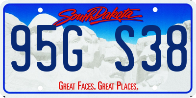 SD license plate 95GS38