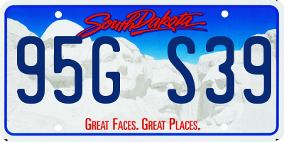 SD license plate 95GS39
