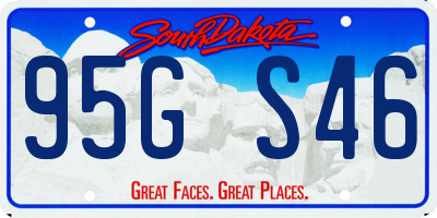 SD license plate 95GS46