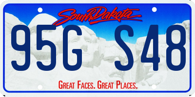 SD license plate 95GS48