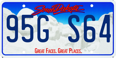 SD license plate 95GS64