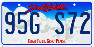 SD license plate 95GS72