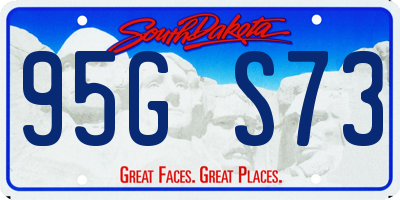 SD license plate 95GS73