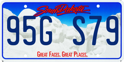 SD license plate 95GS79