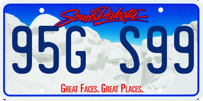 SD license plate 95GS99