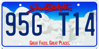 SD license plate 95GT14