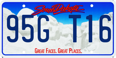 SD license plate 95GT16