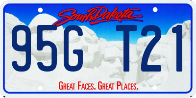 SD license plate 95GT21