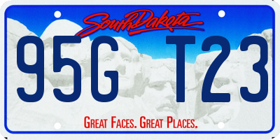 SD license plate 95GT23