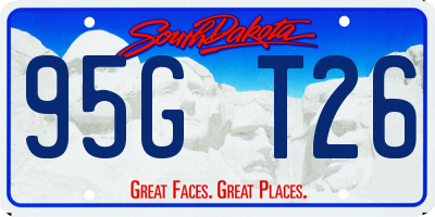 SD license plate 95GT26