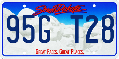 SD license plate 95GT28