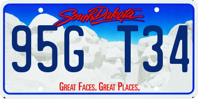 SD license plate 95GT34
