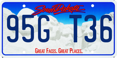 SD license plate 95GT36