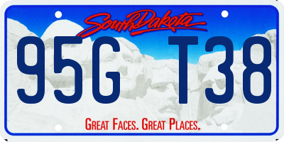 SD license plate 95GT38