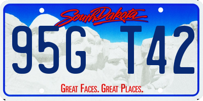 SD license plate 95GT42