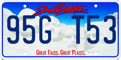 SD license plate 95GT53