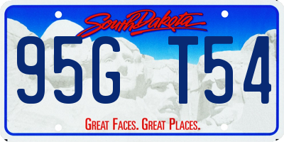 SD license plate 95GT54
