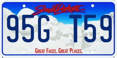 SD license plate 95GT59