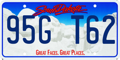 SD license plate 95GT62