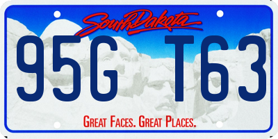 SD license plate 95GT63