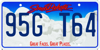 SD license plate 95GT64