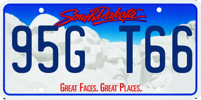 SD license plate 95GT66