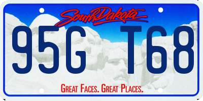 SD license plate 95GT68