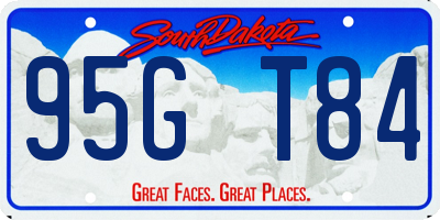 SD license plate 95GT84
