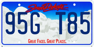 SD license plate 95GT85