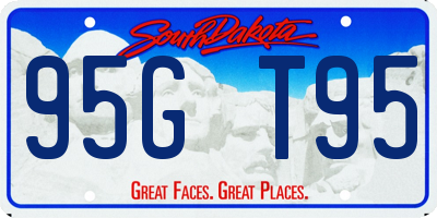 SD license plate 95GT95