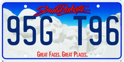SD license plate 95GT96