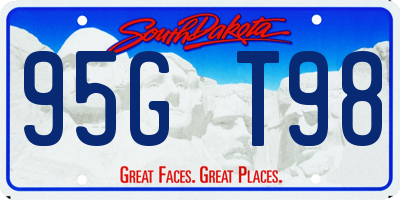 SD license plate 95GT98