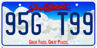SD license plate 95GT99