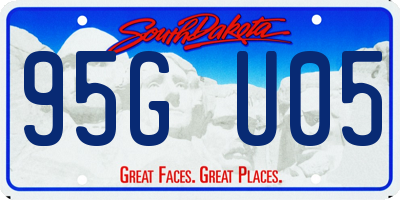 SD license plate 95GU05