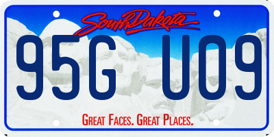SD license plate 95GU09